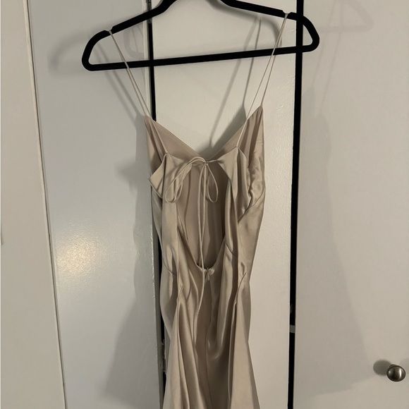 NEW WITH TAGS | Zara Satin Dress Pearl Gray - NWT | Small, SM - Picture 4 of 4